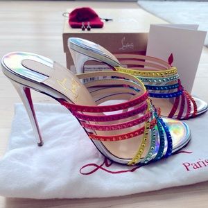 Christian Louboutin NEW unique rainbow sandals